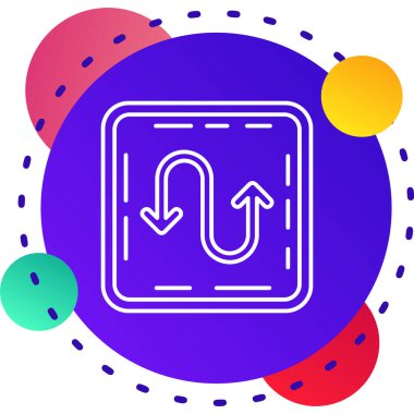 renk çizgisi ok simgesi beyaz arkaplanda izole edildi. Yönlendirici sembolü. Navigasyon oku işareti. Değişken rastgele dinamik şekiller. vektör illüstrasyonu.