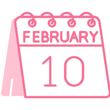 1 Şubat - gün - satır simgesi - vektör