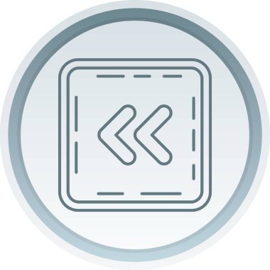 Çember düğmesindeki tek bir simgenin vektör illüstrasyonu