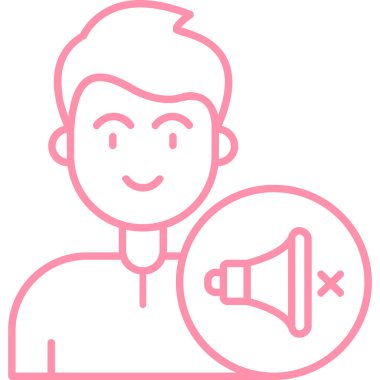 Megafon ikonu vektör illüstrasyonu