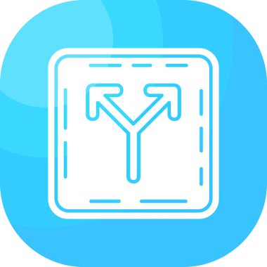 Beyaz arkaplanda ana hatlı trafik ok simgesi izole edildi. vektör