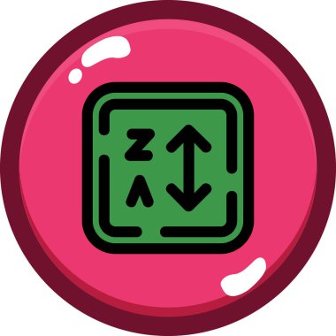 Bir topun çizgi film simgesinin vektör çizimi