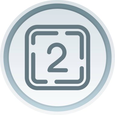 2 ve doldurulmuş dış hat biçiminde tarih simgesi