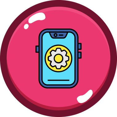 Akıllı telefon. Web simgesi basit illüstrasyon