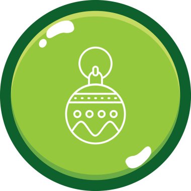 top noel dekorasyon simgesi düz stil