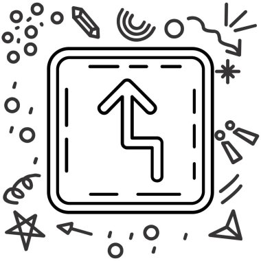 Yönlendirme yön simgesi ana hat biçiminde