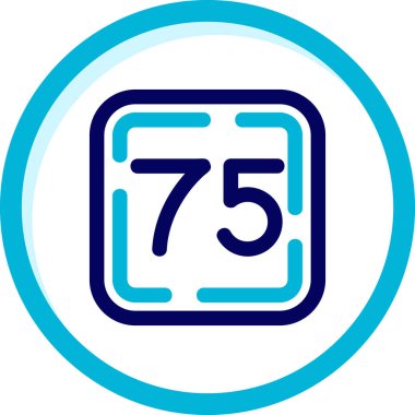 75 yıllık simge, vektör illüstrasyon tasarımı