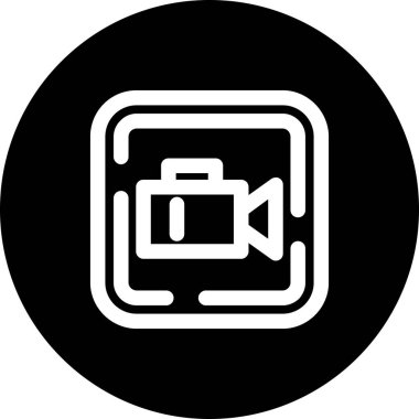 Kamera simgesinin vektör illüstrasyonu