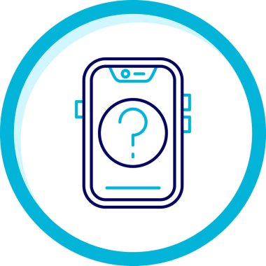 Soru işareti simgesi olan akıllı telefon