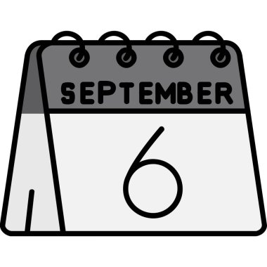 Takvim Ağustos vektör simgesi, basit illüstrasyon