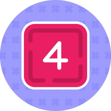 dört numaralı vektör modern tasarım