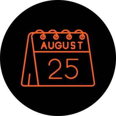 Tek günlük takvimde 25 Ağustos tarihi