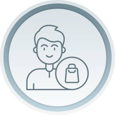 Şişeli bir adamın vektör çizimi