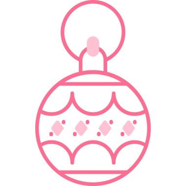 Noel topu ikonu vektör illüstrasyonu