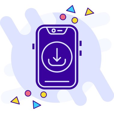 mobil saat modern simge vektör illüstrasyonu