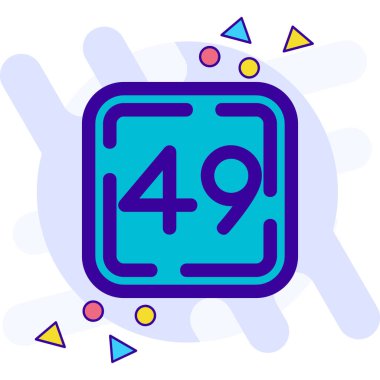 Dört numara daire içinde. vektör illüstrasyonu.