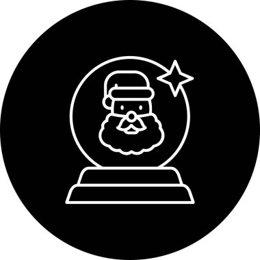 Noel Baba simgesi vektör illüstrasyonu