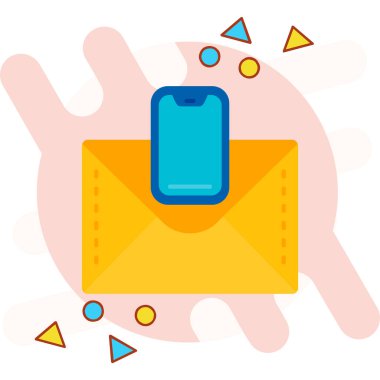 Harf ileti vektör illüstrasyon tasarımı içeren zarf mektup