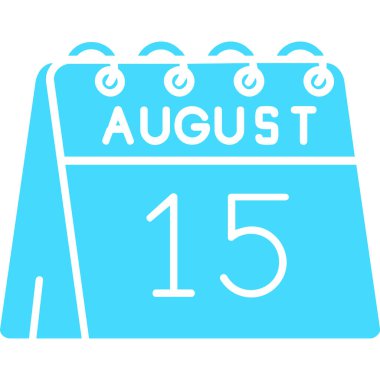 Beyaz arkaplanda 13 Ağustos takvim simgesi