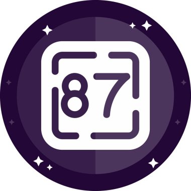 8 numaralı simge, illüstrasyon tasarımı