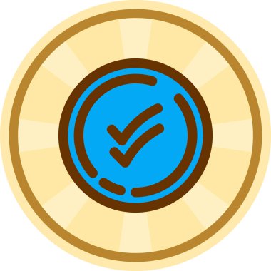 Yuvarlak bir simgenin vektör illüstrasyonu