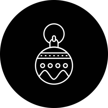 Modern noel ağacı ikonu, noel balosunun vektör çizimi