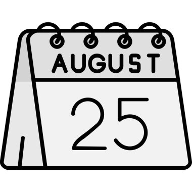 25 Ağustos - Tek günlük takvim simgesi