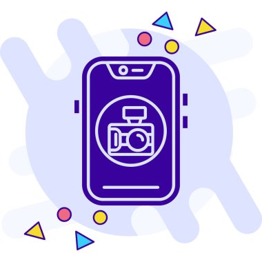 Kamera simgesi, vektör illüstrasyonu