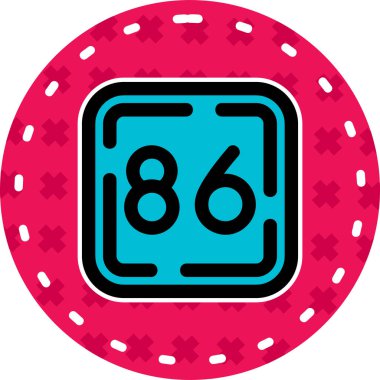 Kumarhane rulet masası simgesi - taslak biçimi