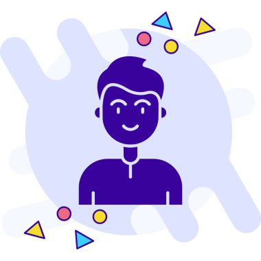 Bir insan simgesinin vektör illüstrasyonu