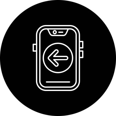 Vektör smartwatch ico, vektör illüstrasyonu