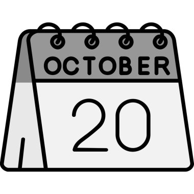 Ekim ayı numarasına sahip takvim