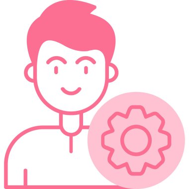 Adamım. Web simgesi basit illüstrasyon