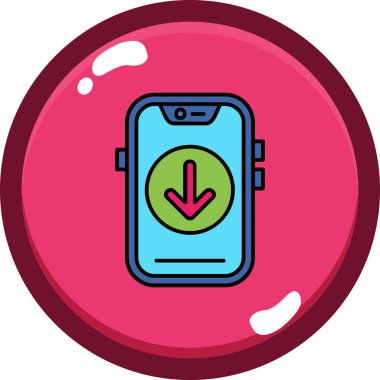 Akıllı telefon. Web simgesi basit illüstrasyon