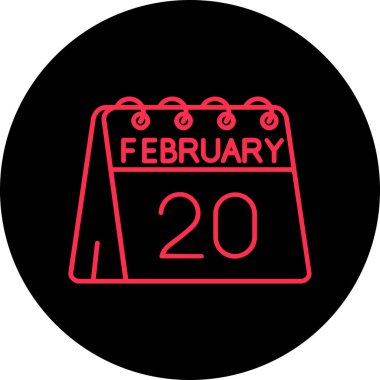 Takvim simgesinin vektör illüstrasyonu