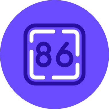 Kişisel ve ticari kullanım için 6 numaralı vektör simgesi simgesi vektör çizimi..