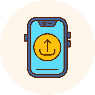 Akıllı telefon simgesinin vektör illüstrasyonu