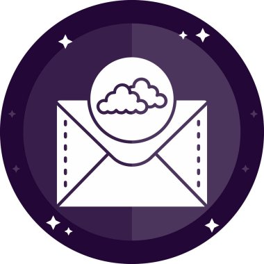 Bulut posta vektör simgesi