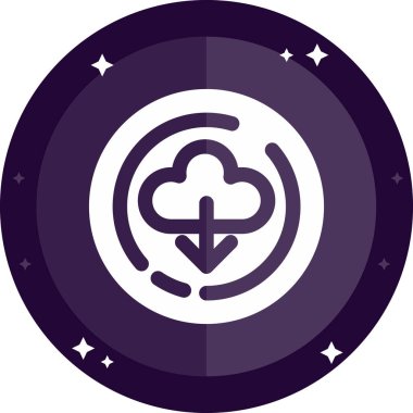 Bulut simgesi vektör illüstrasyonu