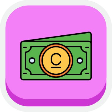 Para için. Web simgesi basit illüstrasyon