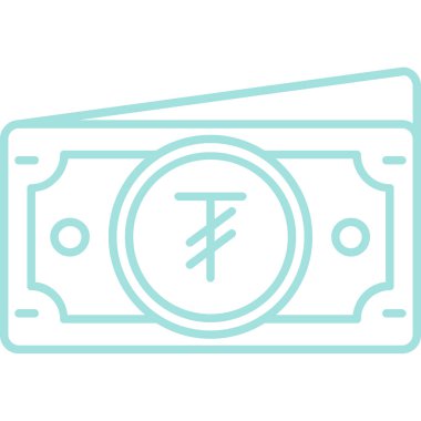 Dolar simgesi. İnce çizgi tasarımı. vektör illüstrasyonu.