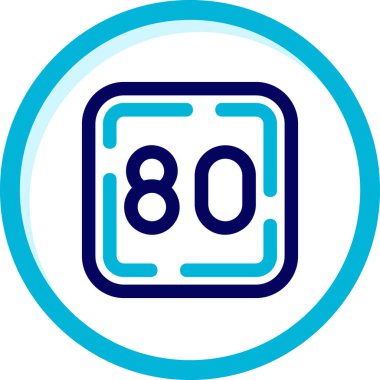 9 numaralı simge, vektör illüstrasyonu