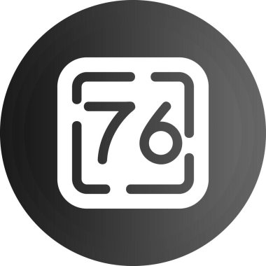 767 işareti. Gri daireli gri daireli vektör simgesi.