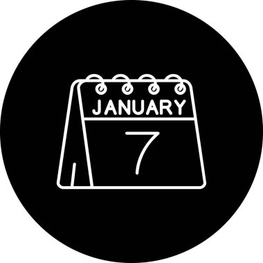 Bir takvim simgesinin vektör illüstrasyonu