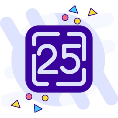 Çizgi Takvimi simgesi beyaz arkaplanda izole edildi. Olay hatırlatma sembolü. Mutlu Noeller ve mutlu yıllar. Renkli taslak konsepti. Vektör