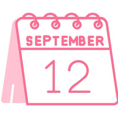 21 Ağustos simgesine sahip takvim, vektör illüstrasyonu