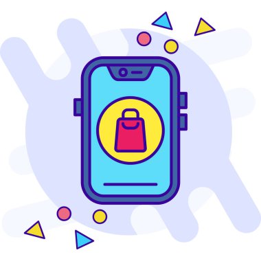 Alışveriş çantası. Basit resimleme