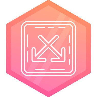 renk kesişen çizgi simgesi beyaz arkaplanda izole edildi. Rastgele dinamik şekiller. vektör illüstrasyonu