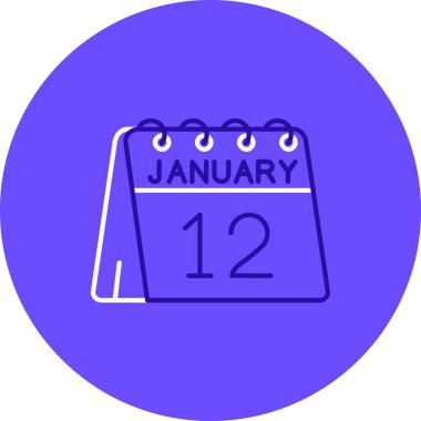 Bir günlük takvimde 12 Ocak tarihi