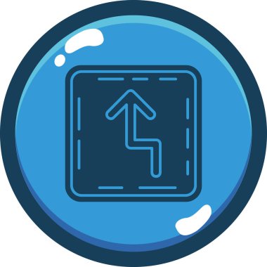 yol simgesi vektör illüstrasyonu